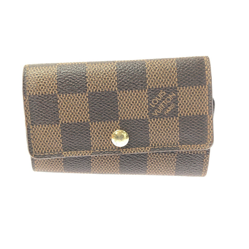 【中古品】【メンズ】 LOUIS VUITTON ルイ・ヴィトン DAMIER KEY CASE MULTICLES 6 N62630 ダミエ キーケース ミュルティクレ 6 179-260618-rt-05-tagh カラー：ブラウン 万代Net店