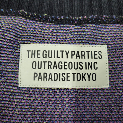 【中古品】【メンズ】 WACKO MARIA ワコマリア MARIA JACQUARD CREW NECK SWEATER マリア ジャガード クルー ネック ニット セーター トップス 142-260617-kh-11-izu サイズ：S カラー：ブラック 万代Net店