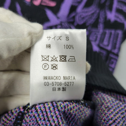 【中古品】【メンズ】 WACKO MARIA ワコマリア MARIA JACQUARD CREW NECK SWEATER マリア ジャガード クルー ネック ニット セーター トップス 142-260617-kh-11-izu サイズ：S カラー：ブラック 万代Net店