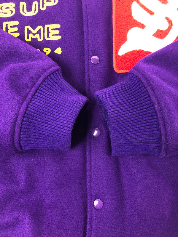 【中古品】【メンズ】 SUPREME 23SS TOURIST VARSITY JACKET ツーリスト バーシティ ジャケット アウター 149-260525-ki-19-tagh サイズ：XXL カラー：パープル 万代Net店