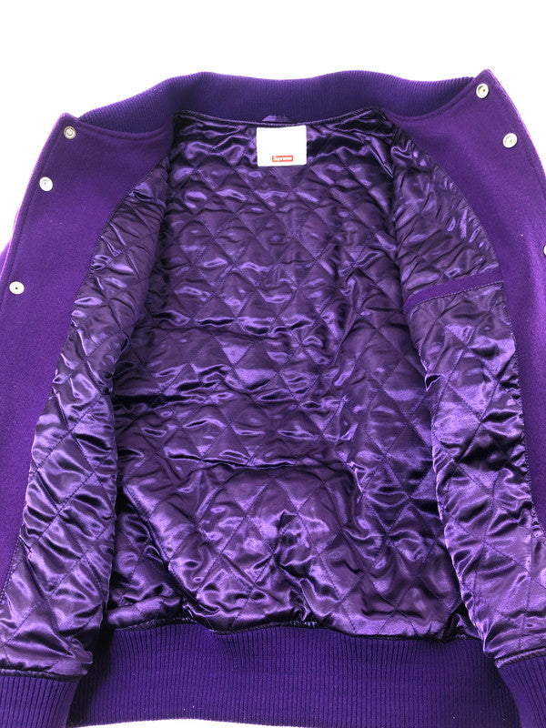 【中古品】【メンズ】 SUPREME 23SS TOURIST VARSITY JACKET ツーリスト バーシティ ジャケット アウター 149-260525-ki-19-tagh サイズ：XXL カラー：パープル 万代Net店