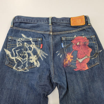 【中古品】【メンズ】 TED COMPANY テッドカンパニー HIP PAINT JEANS DEVIL 003 ヒップ ペイント ジーンズ デビル参号 デニムパンツ 156-260707-as-03-izu サイズ：32×34 カラー：インディゴ 万代Net店