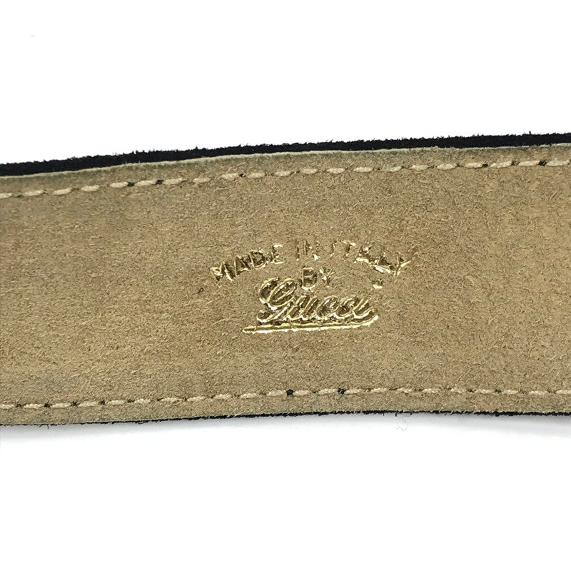 【現状渡し品】【メンズ】 GUCCI グッチ VINTAGE G BUCKLE SUEDE BELT ヴィンテージ Gバックル スエード ベルト 服飾小物 アクセサリー 182-260703-YY-27-tagh カラー：ブラック 万代Net店