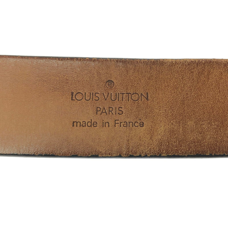 【中古品】【メンズ】 LOUIS VUITTON ルイ・ヴィトン CEINTURE LV STAMP BELT M6896V サンチュール LV スタンプ ベルト アクセサリー 179-260618-rt-06-tagh カラー：ブラック 万代Net店