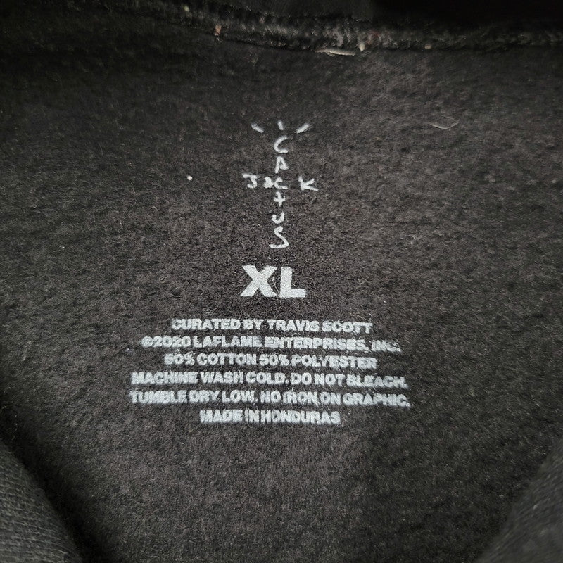 【中古品】【メンズ】 TRAVIS SCOTT CACTUS JACK トラヴィススコット カクタスジャック × MCDONALD'S マクドナルド APPLE PIE HOODIE アップルパイ フーディー パーカー 142-260617-kh-13-izu サイズ：XL カラー：ブラック 万代Net店