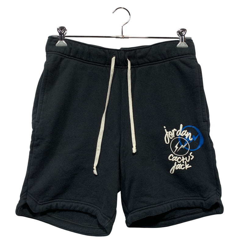 【中古品】【メンズ】 AIR JORDAN エアジョーダン × TRAVIS SCOTT トラヴィススコット × FRAGMENT フラグメント SWEAT SHORTS DJ0617-010 スウェット ショートパンツ 153-260628-as-14-izu サイズ：S カラー：ブラック 万代Net店