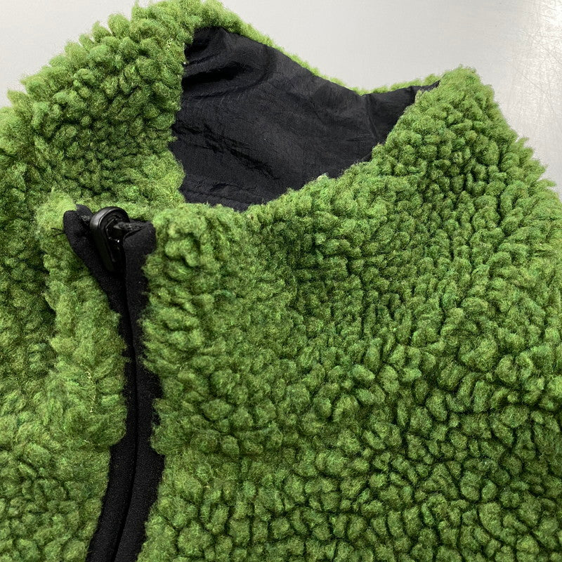 【中古品】【メンズ】 STUSSY ステューシー 118498 8 BALL SHERPA JACKET 8 ボール シェルパ ジャケット アウター 142-260906-kh-07-izu サイズ：L カラー：グリーン×ブラック 万代Net店