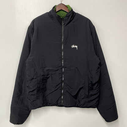 【中古品】【メンズ】 STUSSY ステューシー 118498 8 BALL SHERPA JACKET 8 ボール シェルパ ジャケット アウター 142-260906-kh-07-izu サイズ：L カラー：グリーン×ブラック 万代Net店