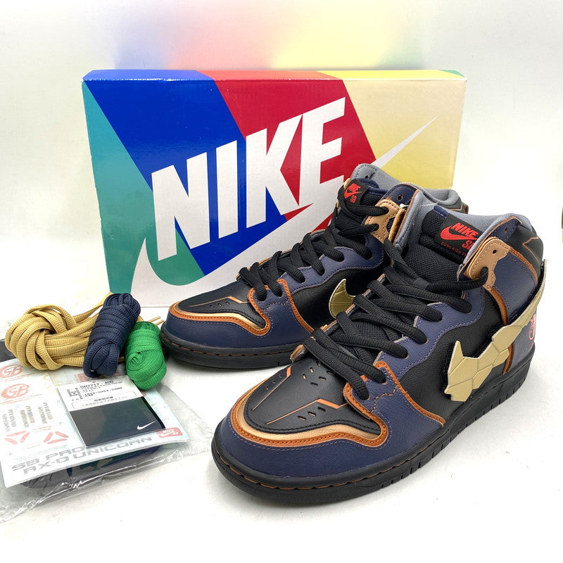 【中古美品】【メンズ】 NIKE × GUNDAM UNICORN ナイキ×ガンダム ユニコーン DH7717-400 DUNK HIGH PRO QS ダンク ハイ プロ クイックストライク スニーカー シューズ 靴 160-260520-cs-09-izu サイズ：28.5cm カラー：THUNDER BLUE/METALLIC GOLD 万代Net店