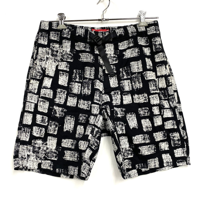 【中古品】【メンズ】 SUPREME シュプリーム BLOCK PRINT BELTED SHORT ブロック プリント ベルテッド ショーツ パンツ ボトムス 149-260616-kh-14-izu サイズ：32 カラー：ブラック 万代Net店