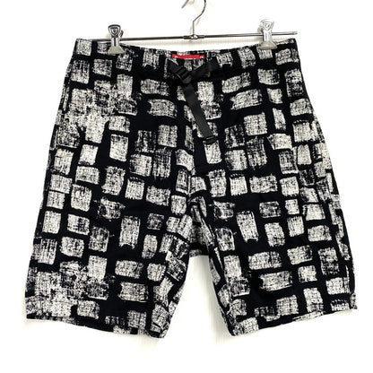 【中古品】【メンズ】 SUPREME シュプリーム BLOCK PRINT BELTED SHORT ブロック プリント ベルテッド ショーツ パンツ ボトムス 149-260616-kh-14-izu サイズ：32 カラー：ブラック 万代Net店