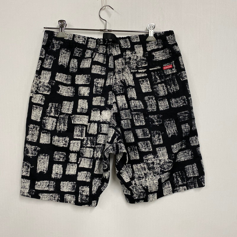 【中古品】【メンズ】 SUPREME シュプリーム BLOCK PRINT BELTED SHORT ブロック プリント ベルテッド ショーツ パンツ ボトムス 149-260616-kh-14-izu サイズ：32 カラー：ブラック 万代Net店