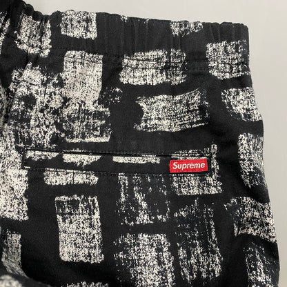 【中古品】【メンズ】 SUPREME シュプリーム BLOCK PRINT BELTED SHORT ブロック プリント ベルテッド ショーツ パンツ ボトムス 149-260616-kh-14-izu サイズ：32 カラー：ブラック 万代Net店