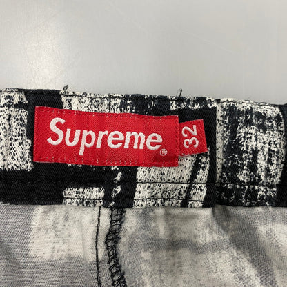 【中古品】【メンズ】 SUPREME シュプリーム BLOCK PRINT BELTED SHORT ブロック プリント ベルテッド ショーツ パンツ ボトムス 149-260616-kh-14-izu サイズ：32 カラー：ブラック 万代Net店