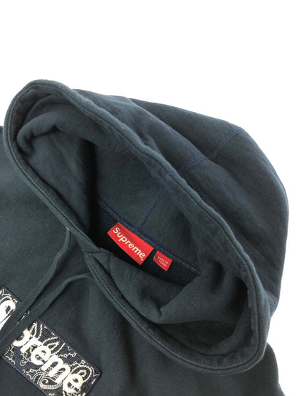 【中古品】【メンズ】 SUPREME シュプリーム 19AW BANDANA BOX LOGO HOODED SWEATSHIRT バンダナ ボックス ロゴ パーカー トップス 149-260610-rt-08-tagh サイズ：S カラー：ネイビー 万代Net店