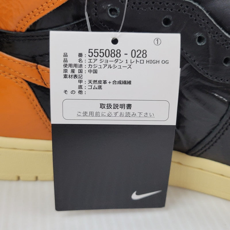 【中古美品】【メンズ】 NIKE ナイキ AIR JORDAN 1 RETRO HIGH OG 555088-028 エアジョーダン 1 レトロ ハイ OG スニーカー シューズ 靴 160-260519-as-09-izu サイズ：28cm カラー：BLACK/STARFISH-PALE VANILLA 万代Net店