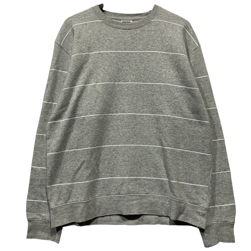 【中古品】【メンズ】 FARAH ファーラー × WAKE SAPPORO ウェイク × RUSSELL ATHLETIC ラッセルアスレティック BORDER CREWNECK SWEATSHIRT スウェットシャツ 142-260630-kh-13-izu サイズ：L カラー：グレー 万代Net店