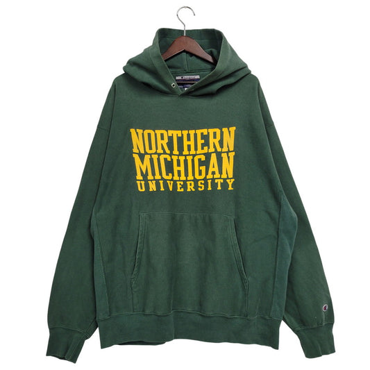 【中古品】【メンズ】 CHAMPION チャンピオン NORTHERN MICHIGAN UNIVERSITY ORIGINAL REVERSE WEAVE HOODED SWEATSHIRT フーデッド スウェットシャツ 146-260617-kh-12-izu サイズ：XL カラー：グリーン 万代Net店