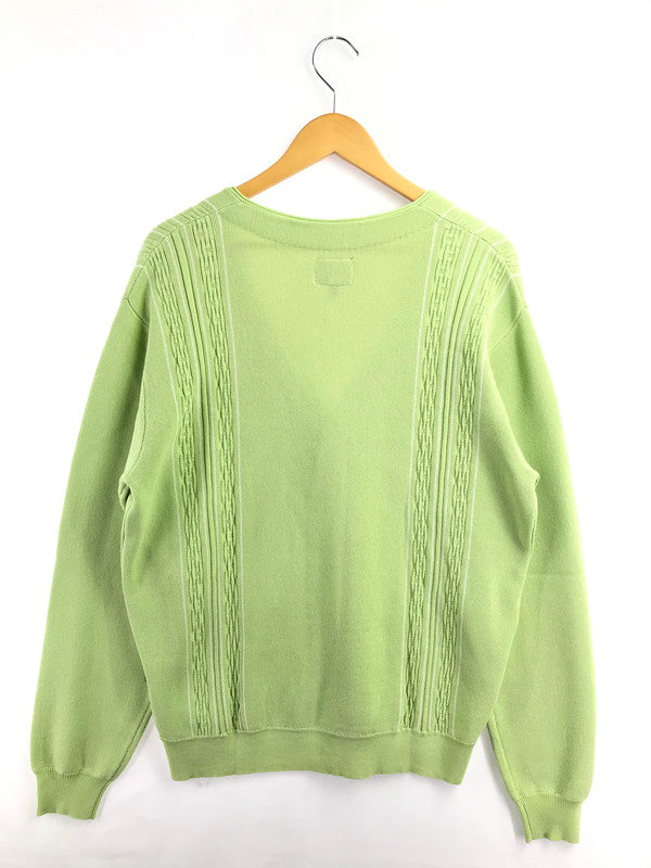 【中古品】【メンズ】 HUF ハフ CHAIN LINK CARDIGAN チェーンリンク カーディガン 142-260925-na-04-tagh サイズ：M カラー：ライムグリーン 万代Net店
