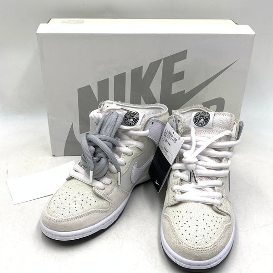【中古美品】【メンズ/レディース】 NIKE SB ナイキエスビー × ANTIHERO アンチヒーロー HM5837-100 DUNK HIGH ダンク ハイ QS スニーカー シューズ 靴 160-260418-ya-08-izu サイズ：25cm カラー：WHITE 万代Net店