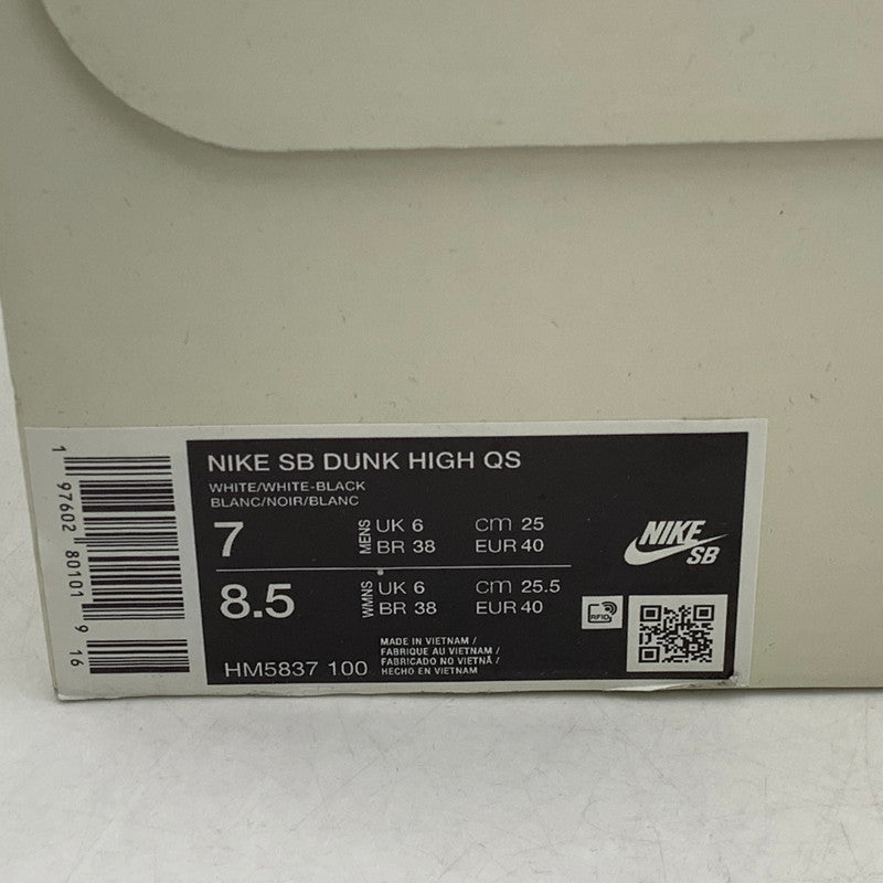 【中古美品】【メンズ/レディース】 × ANTIHERO アンチヒーロー HM5837-100 DUNK HIGH ダンク ハイ QS スニーカー シューズ 靴 160-260418-ya-08-izu サイズ：25cm カラー：WHITE 万代Net店