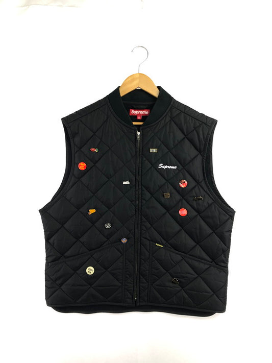 【中古品】【メンズ】 SUPREME シュプリーム 23AW PINS QUILTED WORK VEST キルテッド ワークベスト トップス 149-260514-rt-07-tagh サイズ：L カラー：ブラック 万代Net店