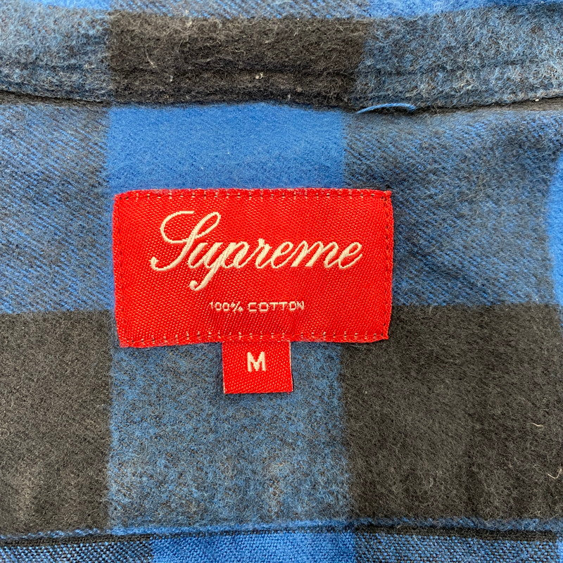 【中古品】【メンズ】 SUPREME シュプリーム BUFFALO CHECK SHIRT バッファロー チェック シャツ トップス 149-260616-kh-13-izu サイズ：M カラー：ブルー×ブラック 万代Net店