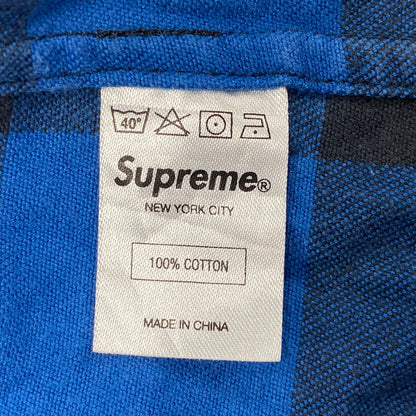 【中古品】【メンズ】 SUPREME シュプリーム BUFFALO CHECK SHIRT バッファロー チェック シャツ トップス 149-260616-kh-13-izu サイズ：M カラー：ブルー×ブラック 万代Net店