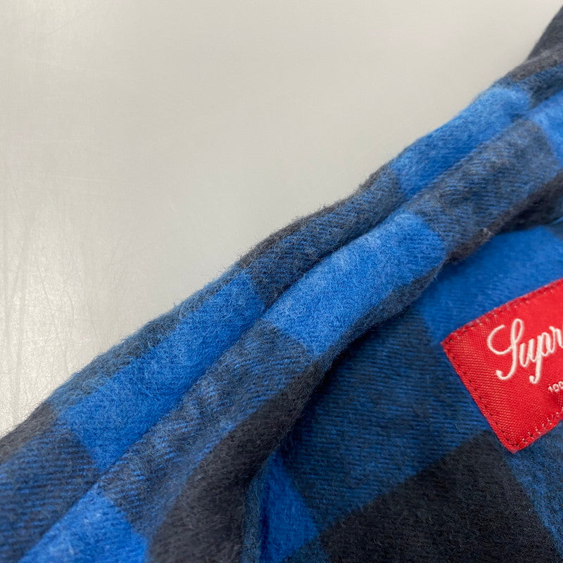 【中古品】【メンズ】 SUPREME シュプリーム BUFFALO CHECK SHIRT バッファロー チェック シャツ トップス 149-260616-kh-13-izu サイズ：M カラー：ブルー×ブラック 万代Net店