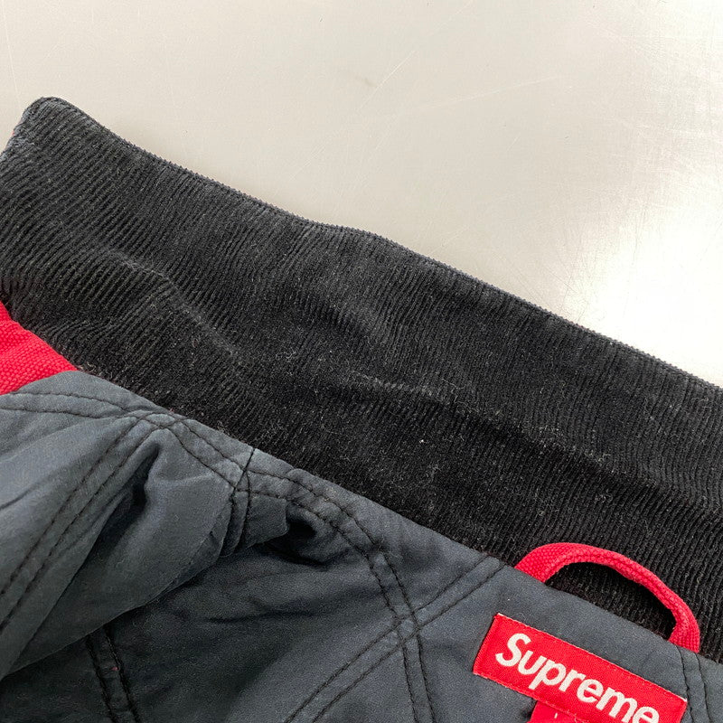 【中古品】【メンズ】 SUPREME シュプリーム OLD ENGLISH CANVAS WORK JACKET オールド イングリッシュ キャンバス ワーク ジャケット アウター 149-260906-kh-13-izu サイズ：L カラー：ブラック×レッド 万代Net店