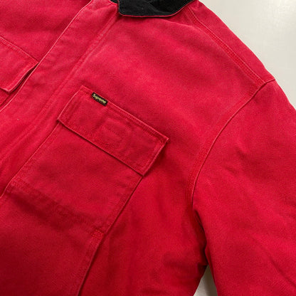 【中古品】【メンズ】 SUPREME シュプリーム OLD ENGLISH CANVAS WORK JACKET オールド イングリッシュ キャンバス ワーク ジャケット アウター 149-260906-kh-13-izu サイズ：L カラー：ブラック×レッド 万代Net店