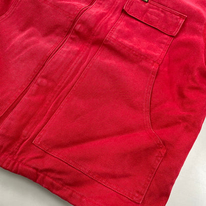 【中古品】【メンズ】 SUPREME シュプリーム OLD ENGLISH CANVAS WORK JACKET オールド イングリッシュ キャンバス ワーク ジャケット アウター 149-260906-kh-13-izu サイズ：L カラー：ブラック×レッド 万代Net店