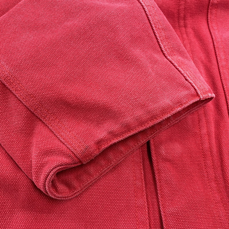 【中古品】【メンズ】 SUPREME シュプリーム OLD ENGLISH CANVAS WORK JACKET オールド イングリッシュ キャンバス ワーク ジャケット アウター 149-260906-kh-13-izu サイズ：L カラー：ブラック×レッド 万代Net店