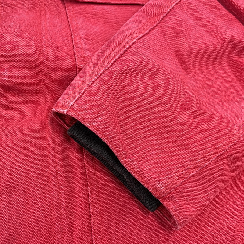 【中古品】【メンズ】 SUPREME シュプリーム OLD ENGLISH CANVAS WORK JACKET オールド イングリッシュ キャンバス ワーク ジャケット アウター 149-260906-kh-13-izu サイズ：L カラー：ブラック×レッド 万代Net店