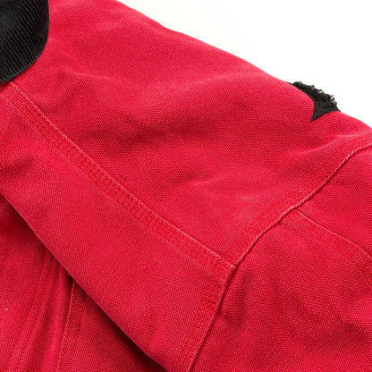 【中古品】【メンズ】 SUPREME シュプリーム OLD ENGLISH CANVAS WORK JACKET オールド イングリッシュ キャンバス ワーク ジャケット アウター 149-260906-kh-13-izu サイズ：L カラー：ブラック×レッド 万代Net店