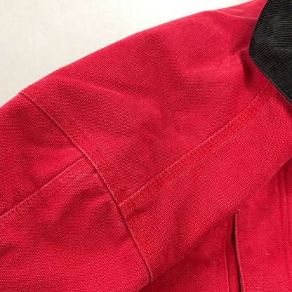 【中古品】【メンズ】 SUPREME シュプリーム OLD ENGLISH CANVAS WORK JACKET オールド イングリッシュ キャンバス ワーク ジャケット アウター 149-260906-kh-13-izu サイズ：L カラー：ブラック×レッド 万代Net店