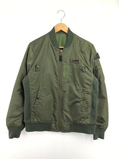 【中古品】【メンズ】 X-LARGE エクストラ ラージ × ALPHA INDUSTRIES アルファ コラボ MA-1 エムエーワン ジャケット アウター 142-260714-rt-09-tag サイズ：M カラー：カーキ 万代Net店