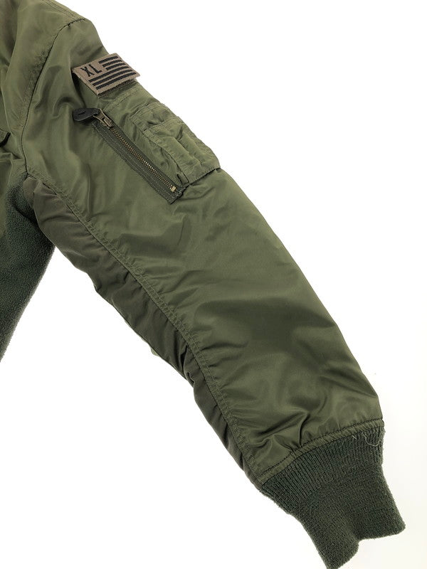 【中古品】【メンズ】 X-LARGE エクストラ ラージ × ALPHA INDUSTRIES アルファ コラボ MA-1 エムエーワン ジャケット アウター 142-260714-rt-09-tag サイズ：M カラー：カーキ 万代Net店