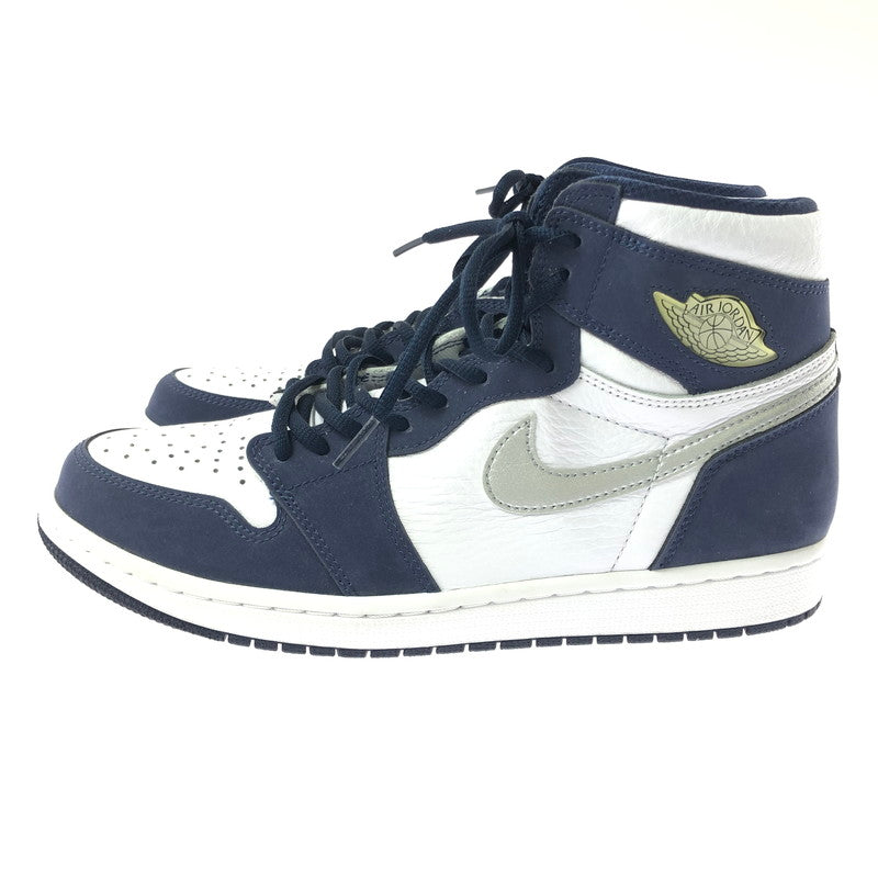 【中古品】【メンズ】 NIKE ナイキ AIR JORDAN 1 HIGH OG CO JP DC1788-100 エアジョーダン 1 ハイ スニーカー 靴 160-260627-na-02-tagh サイズ：28.5cm US 10.5 カラー：WHITE/METALLIC SILVER-MIDNIGHT NAVY 万代Net店