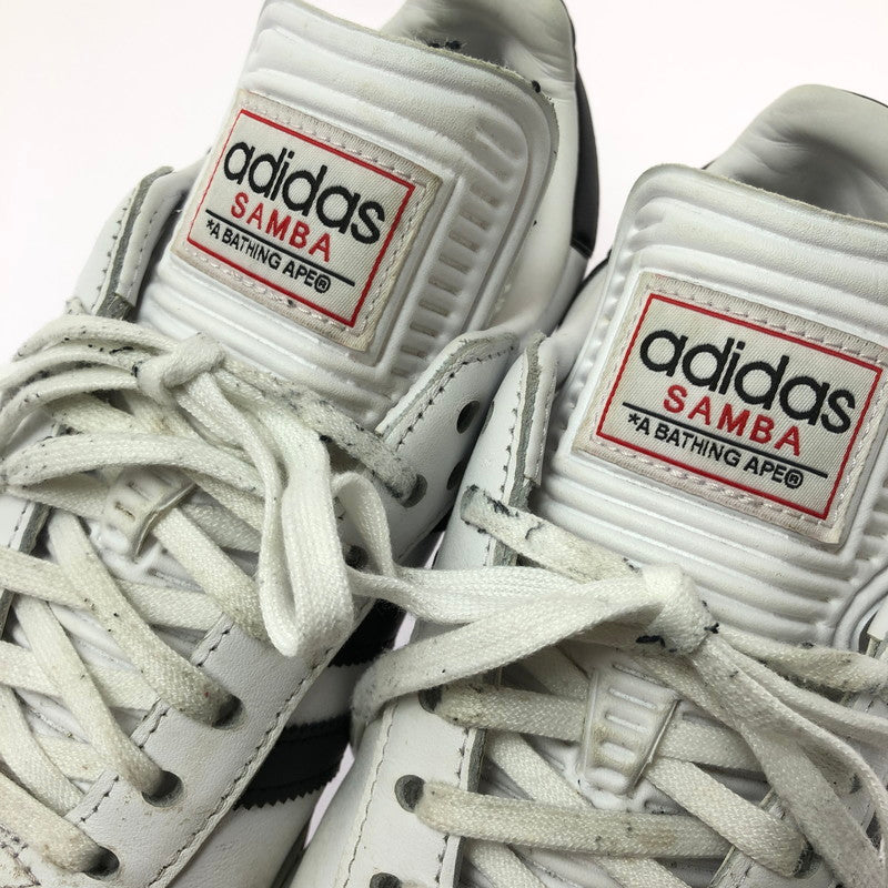 【現状渡し品】【メンズ】 ADIDAS アディダス × A BATHING APE アベイジングエイプ SAMBA BAPE JR9245 サンバ スニーカー 靴 161-260605-na-11-tagh サイズ：26.5cm US 8 1/2 カラー：FOOTWEAR WITE/CBLACK/GUM5 万代Net店