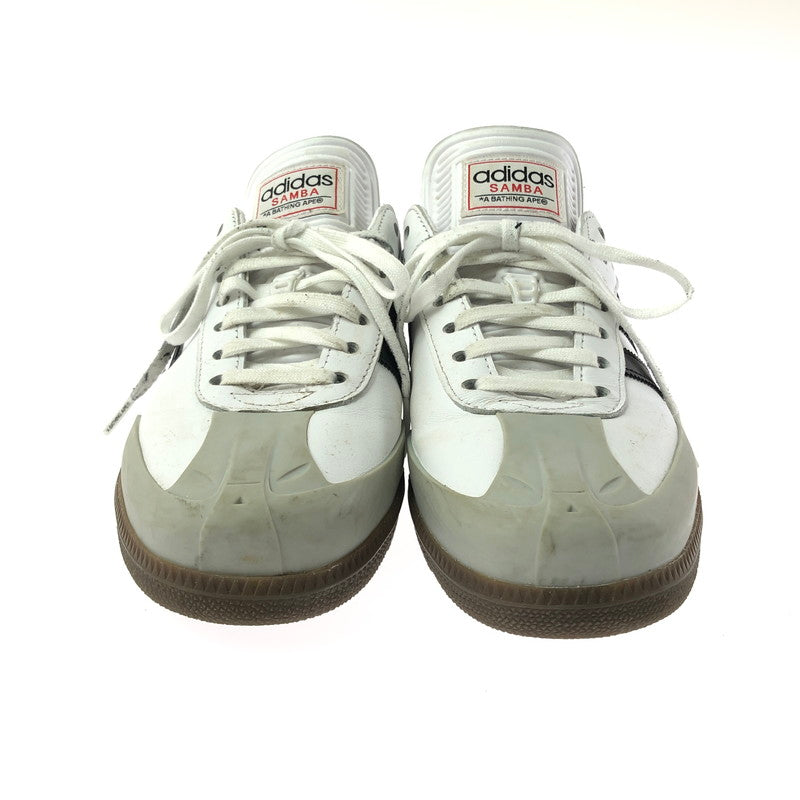 【現状渡し品】【メンズ】 ADIDAS アディダス × A BATHING APE アベイジングエイプ SAMBA BAPE JR9245 サンバ スニーカー 靴 161-260605-na-11-tagh サイズ：26.5cm US 8 1/2 カラー：FOOTWEAR WITE/CBLACK/GUM5 万代Net店