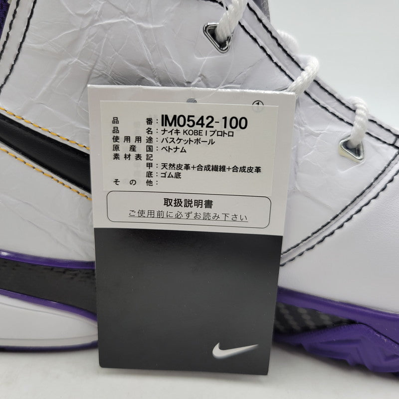 【中古美品】【メンズ】 NIKE ナイキ KOBE 1 PROTRO "81 POINTS" (2026) IM0542-100 コービー 1 プロトロ スニーカー シューズ 靴 160-260603-ay-07-izu サイズ：26.5cm カラー：WHITE/BLACK-COURT PURPLE 万代Net店
