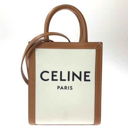 【中古品】【メンズ】 CELINE セリーヌ MINI VERTICAL CABAS TOTE BAG ミニバーティカルカバトートバッグ カバン 180-260611-rt-01-tagh カラー：ブラック 万代Net店