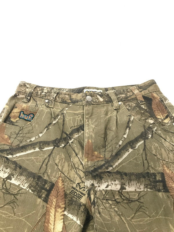 【中古美品】【メンズ】 HUF ハフ REAL TREE SHORTS PT00364 リアルツリー ハーフパンツ ボトムス 153-260729-rt-23-tagh サイズ：30 カラー：カーキ 万代Net店