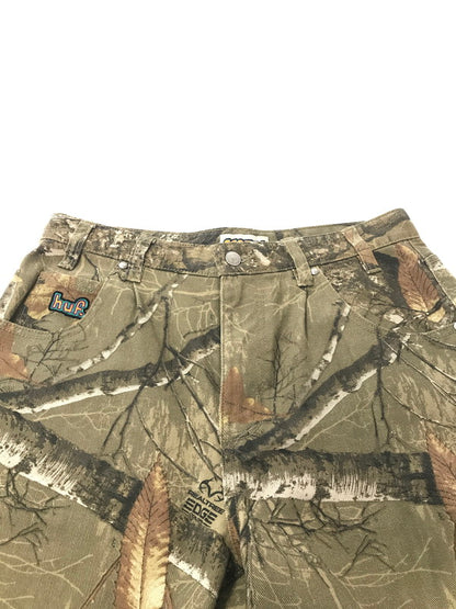 【中古美品】【メンズ】 HUF ハフ REAL TREE SHORTS PT00364 リアルツリー ハーフパンツ ボトムス 153-260729-rt-23-tagh サイズ：30 カラー：カーキ 万代Net店