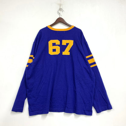 【中古品】【メンズ】 POLO SPORT ポロスポーツ #67 FOOTBALL SHIRT フットボール シャツ トップス 長袖 146-260612-ya-01-izu サイズ：XXL カラー：ブルー 万代Net店