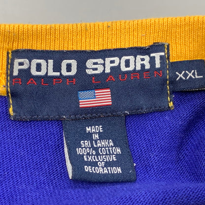 【中古品】【メンズ】 POLO SPORT ポロスポーツ #67 FOOTBALL SHIRT フットボール シャツ トップス 長袖 146-260612-ya-01-izu サイズ：XXL カラー：ブルー 万代Net店