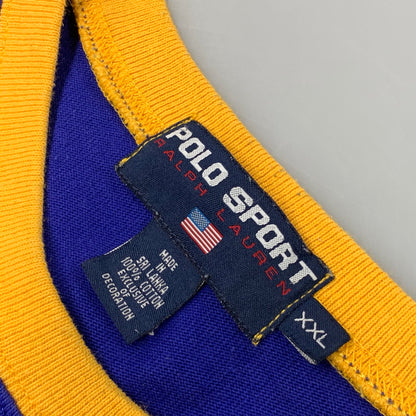 【中古品】【メンズ】 POLO SPORT ポロスポーツ #67 FOOTBALL SHIRT フットボール シャツ トップス 長袖 146-260612-ya-01-izu サイズ：XXL カラー：ブルー 万代Net店