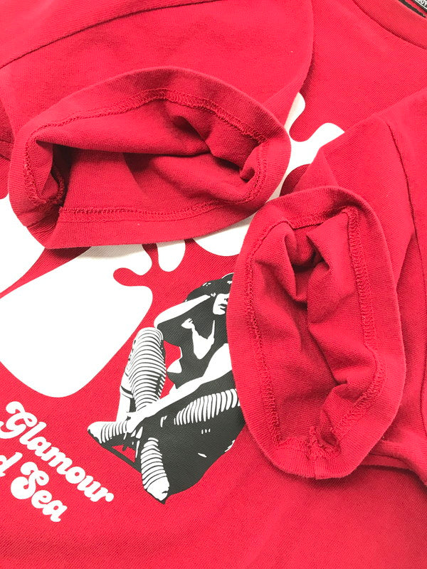 【中古品】【メンズ】 HYSTERIC GLAMOUR ヒステリックグラマー × WND AND SEA ウィンダンシー SS T-SHIRT WDS-C-HYS-24-Q2-11 ショートスリーブ Tシャツ 140-260625-rt-11-tagh サイズ：L カラー：レッド 万代Net店