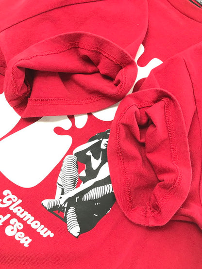 【中古品】【メンズ】 HYSTERIC GLAMOUR ヒステリックグラマー × WND AND SEA ウィンダンシー SS T-SHIRT WDS-C-HYS-24-Q2-11 ショートスリーブ Tシャツ 140-260625-rt-11-tagh サイズ：L カラー：レッド 万代Net店